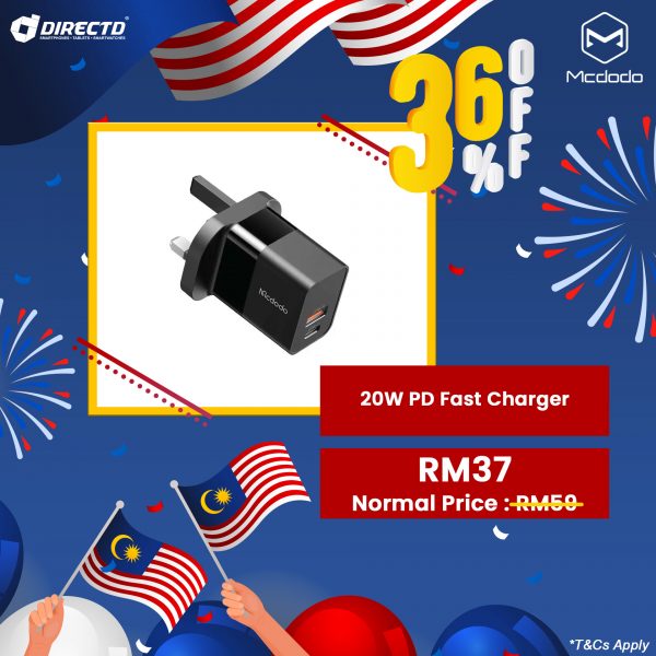 MCDODO Hydrogen Series 20W PD Fast Charger | 36% Discount