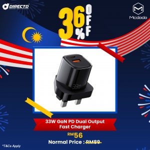 33W-GaN-PD Dual-Output-Fast-Charger-23AUG23-A MCDODO GAN Nano Series 33W PD+ Dual Output Fast Charger | 36% Discount